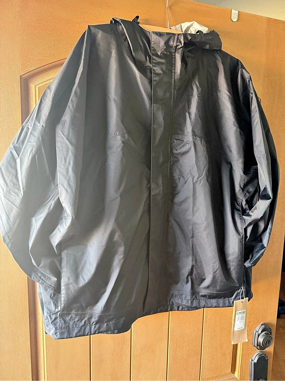 NWT Rugged Exposure Menโs L Waterproof Rain Jacket 5K Seam Sealed Packable
